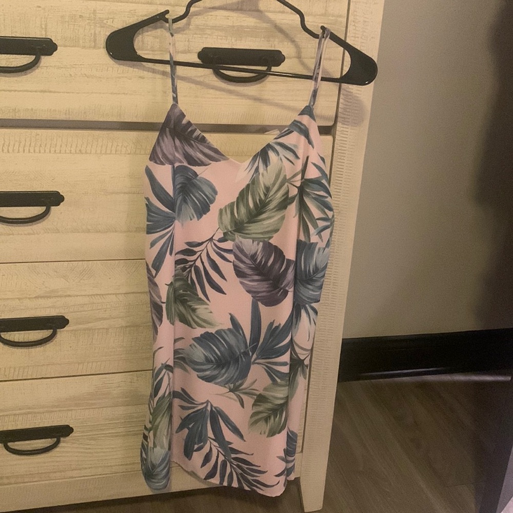 Pink tropical dress